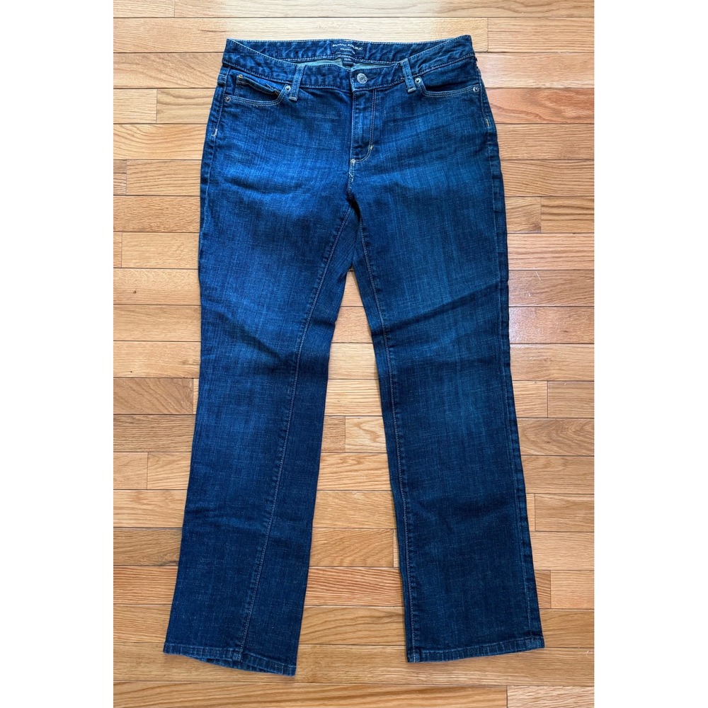 Banana Republic Womens Dark Wash Bootcut Jeans Blue Denim Pants Stretch Size 29